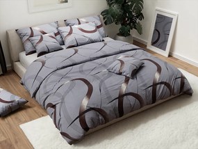 Lenjerie din bumbac PLAVA gri Dimensiune lenjerie de pat: 70 x 90 cm | 140 x 200 cm