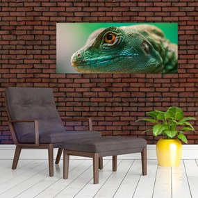 Tablou detailat cu o șopârlă (120x50 cm)