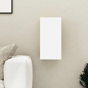 vidaXL Comodă TV, alb, 30,5x30x60 cm, lemn prelucrat