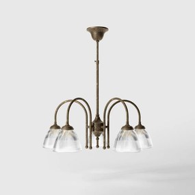 Candelabru stil neoclasic din alama si sticla Elide