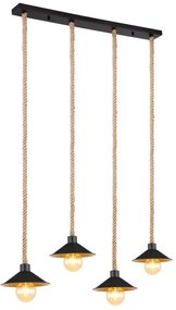 Lustra cu 4 pendule design industrial DIANA negru