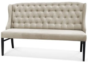 Bancuta tapitata Royal Chesterfield bej – H98 cm
