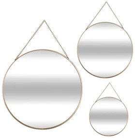 Oglinzi suspendate formă rotundă și diferite dimensiuni, un set de trei oglinzi decorative - Atmosphera Créateur d'intérieur