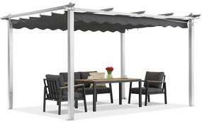 Barbados pergolă terasă 3x4 m Garden Point alb-antracit