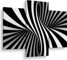 Tablou abstract cu dungi de zebră (90x60 cm)
