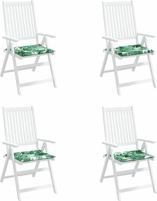 vidaXL Perne pentru scaune 4 pcs Model cu frunze 50 x 50 x 4 cm