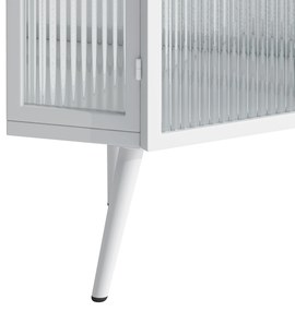 Dulap colțar cu ușă din sticlă, Alb | Aosom Romania