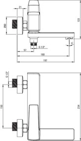 Blur Baterie pentru cada cu pipa pliabilă BQL_012M Finisaj: crom