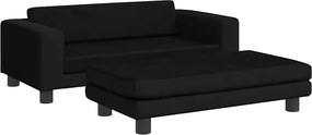 vidaXL Pat pentru câini cu extensie, negru, 100x50x30 cm, catifea