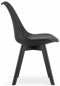 PROMOTIE Scaun negru BALI MARK cu picioare negre II. calitate