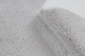 Covor lavabil modern SHAPE 3105 inima shaggy - gri, antiderapant