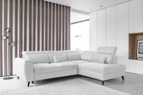Coltar extensibil cu spatiu pentru depozitare, 255x201x100 cm, Noble R01, Eltap (Culoare: Gri inchis - Flores 4)