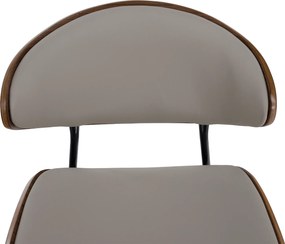 Scaun de sufragerie, bej/nuc/negru, MARSIA
