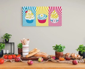 Tablou pop art cupcakes