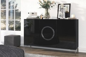 Comodă Evenna (Negru lucios). 1025842