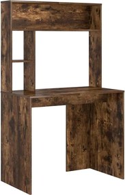 vidaXL Birou cu raft Stejar fumuriu 91 x 50 x 149 cm Lemn compozit