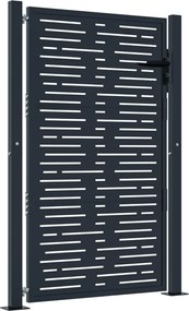 vidaXL Poartă de grădină antracit 100x125 cm oțel, design pătrat
