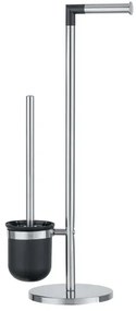 WENKO 21836800 - Perie WC PARUS 25,5 x 57 cm, inox/argintiu/negru