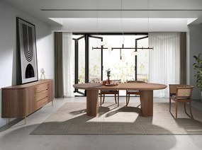 Masa dining design LUX din furnir de nuc 240cmx105cm