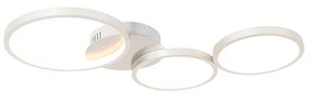 Plafoniera de design din oțel cu LED inclus, cu dimmer 3 trepte, 3 lumini - Pande