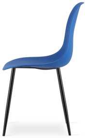 OFERTA Scaun albastru OSAKA cu picioare negre II. clasa