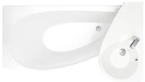 Ravak CT01000000 - Cadă de colț AVOCADO 150x75 cm acrilică/albă