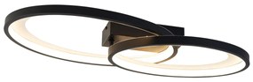 Plafoniera de design neagră cu LED inclus - Alexandra