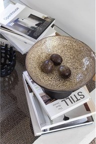 Bol negru/bej din gresie ø 31,5 cm By Hand – Mette Ditmer Denmark