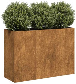 vidaXL Jardinieră Rusty 120x40x80 cm Oțel pentru intemperii