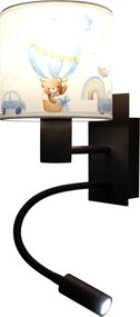 Brilagi - Lampă LED flexibilă BOBO 1xE27/25W/230V + LED/3W negru/alb/albastru/cu ursuleți