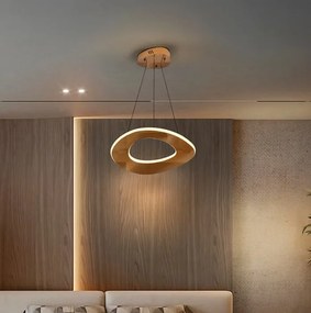 Lustra auriu roze LED CCT cu telecomanda Mirena D50