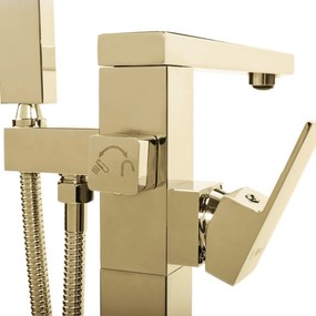 Baterie cada freestanding Rea Tery, auriu lucios