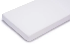 Cearsaf din bumbac jersey cu elastic pe contur 90x40 cm, Alb