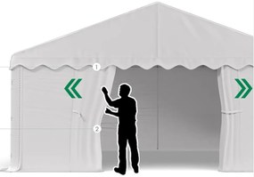 Cort de petrecere 3x3 2m Comfort PE 240g cu plasă împotriva insectelor Summer