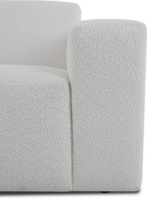 Colțar alb cu tapițerie din stofă bouclé (în formă de "U") Roxy – Scandic