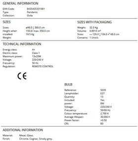 Lustra casa scarii design XXL modern cu telecomanda Ovila 13L SV-752459D