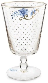 Pahar cu picior, Pip Studio, 360ml, Golden Dots, colecția Royal White