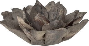 Suport pentru lumânare vintage din ceramică bej cu nuanțe de maro, 13x5,5 cm, „Eira"