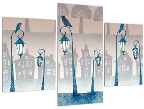 Tablou - Corbii păzind orașul (90x60 cm)