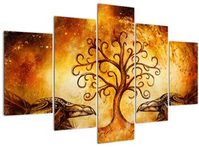 Tablou natural abstract cu copac (150x105 cm)