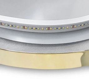 Oglinda LED MMJ Auriu 90cm, Rea