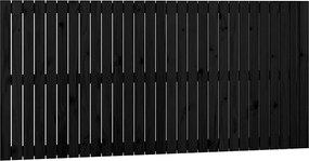 vidaXL Tăblie de pat pentru perete, negru, 185x3x90 cm, lemn masiv pin
