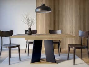 Masă sufragerie extensibilă 120 cm Jeremias (Gri + Alb) (pentru 4-6 persoane). 1105345