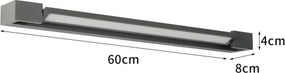 Brilagi - Aplică LED de exterior pentru perete AQUA LINE LED/18W/230V 60 cm IP44 antracit CRI 90