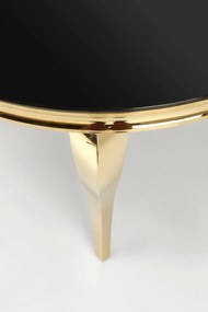 Masa rotunda Reginald 2 negru/auriu ø120 cm
