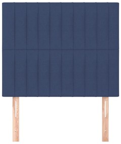 Tablii de pat, 2 buc, albastru, 100x5x78 88 cm, textil 2, Albastru, 100 x 5 x 118 128 cm