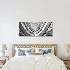 Tablou - Avionul deasupra clădirii (120x50 cm)