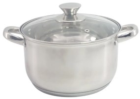 Oală cu capac Rosberg R51210L16, 16 cm, 1,8 l, pentru plite cu inducție, din oțel inoxidabil