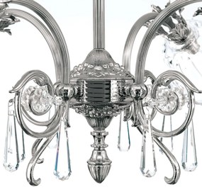 Candelabru cristal design lux LA BOHEME D-60cm 4L antique silver
