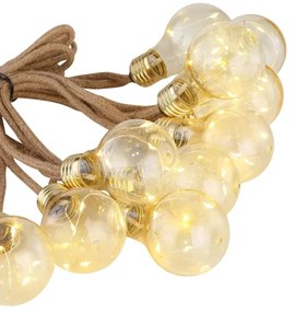 Lanț LED solar decorativ Globo 33694-10 50xLED/0,06W/3,2V IP44